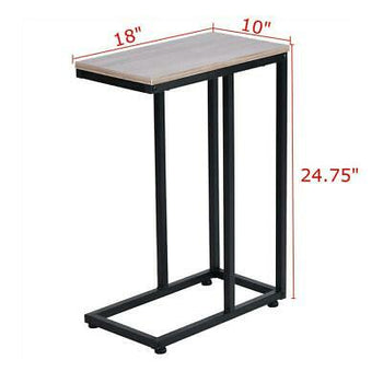 Hot Style Narrow Snack Couch End Table Stand Living Room Woodtop Sofa Side NEW