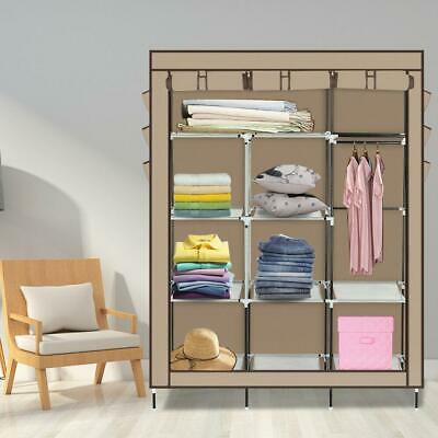 69" Wardrobe Portable Closet Storage Organizer Clothes Shoe Rack w/Shelves Store