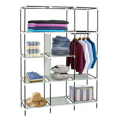 69" Wardrobe Portable Closet Storage Organizer Clothes Shoe Rack w/Shelves Store