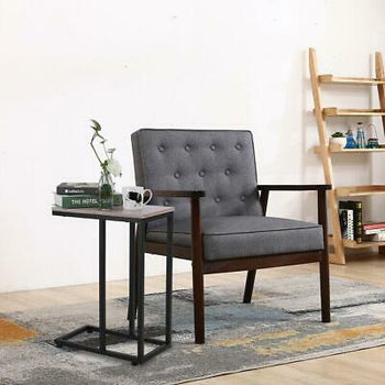Hot Style Narrow Snack Couch End Table Stand Living Room Woodtop Sofa Side NEW