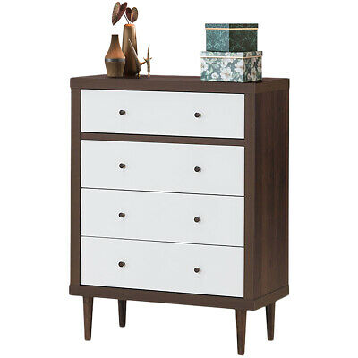 4 Drawer Dresser Wood Chest of Drawers Storage Freestanding Cabinet Indoor