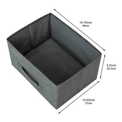 3 Tier Fabric Cabinet Bedside Table Storage Unit Metal Frame Organiser Chest