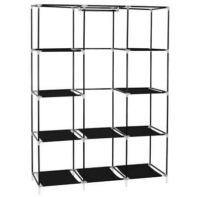 New 4 Tier Portable Closet Holder Clothes Wardrobe Large Storage Space Rack