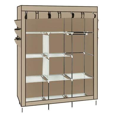 69" Wardrobe Portable Closet Storage Organizer Clothes Shoe Rack w/Shelves Store