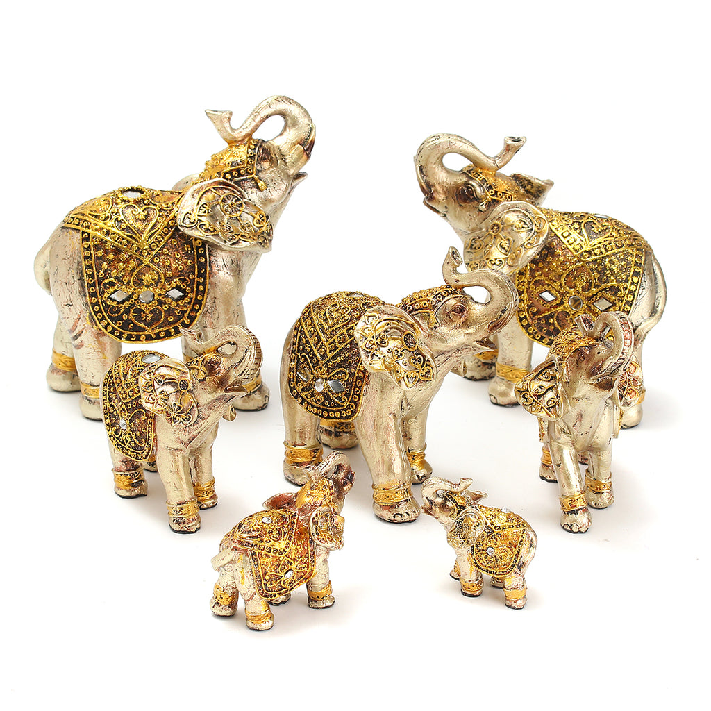 7 Pc Exotic Elephant Decoration