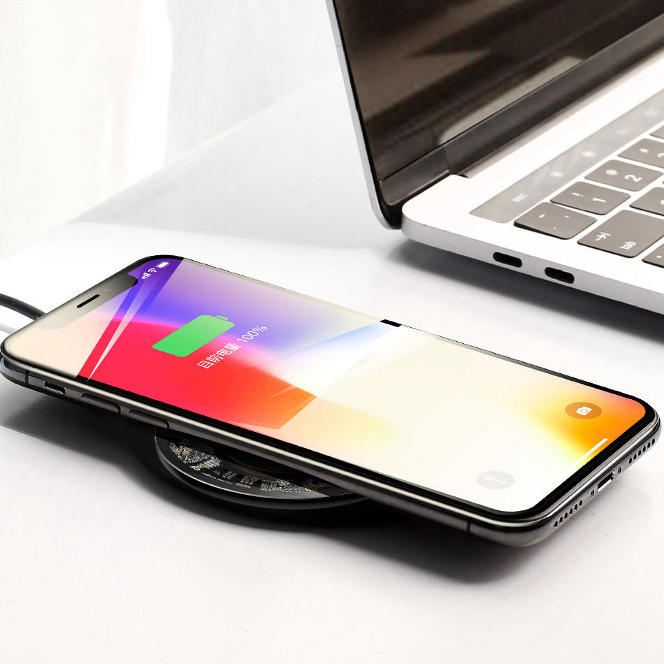 Baseus 10W Wireless Charger Fast Wireless Charging Pad For Qi-enabled Smart Phones For iPhone 11 SE 2020 For Samsung Galaxy S20 Huawei P40 Pro Xiaomi Mi 10