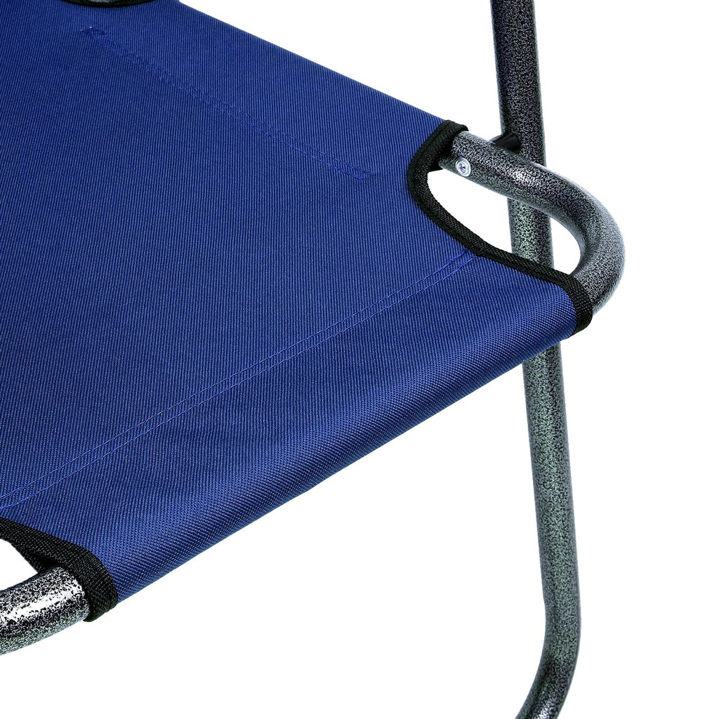 2 Blue Outdoor Patio Folding Beach Chair Camping Chair Arm Lightweight Portable