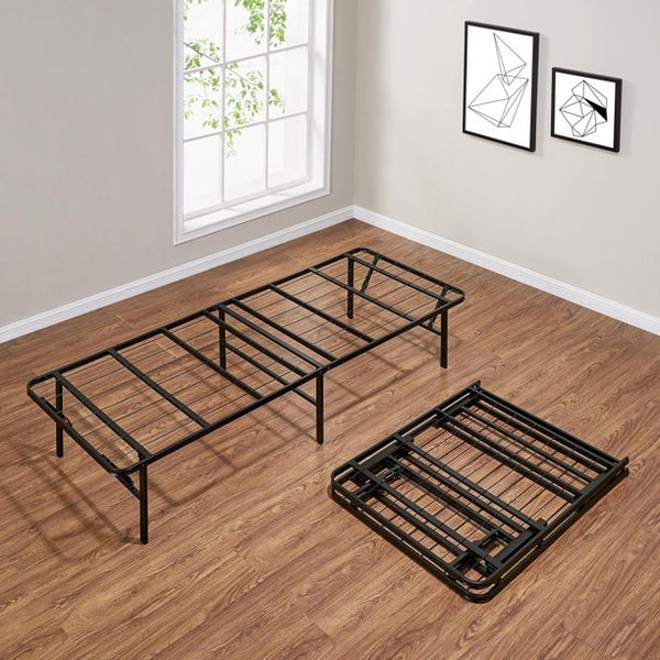 Foldable Steel Bed Frame, Powder-coated Steel,14" High Profile