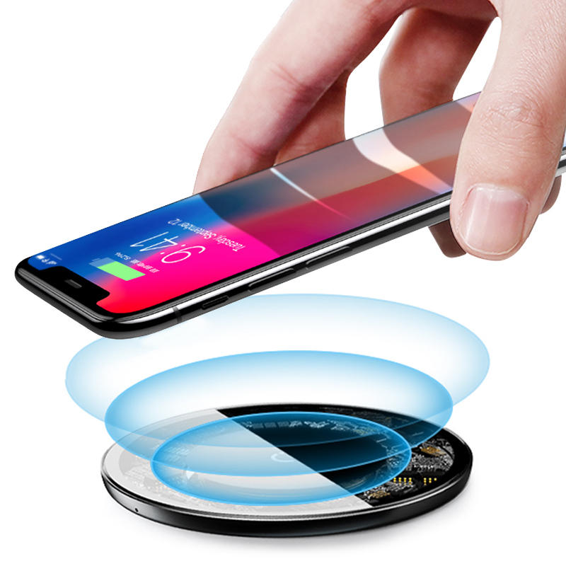 Baseus 10W Wireless Charger Fast Wireless Charging Pad For Qi-enabled Smart Phones For iPhone 11 SE 2020 For Samsung Galaxy S20 Huawei P40 Pro Xiaomi Mi 10