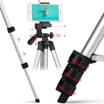 Portable Flexible Long Tripod Camera Stand bluetooth Remote Control with Phone Holder for Cell Phone